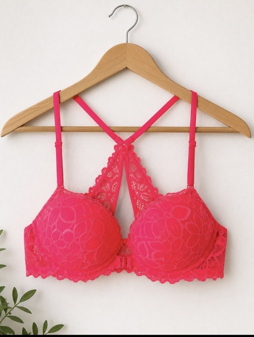 Victoria’s Secret Pink Date Racerback Push Up Padded Bra 34B Lace